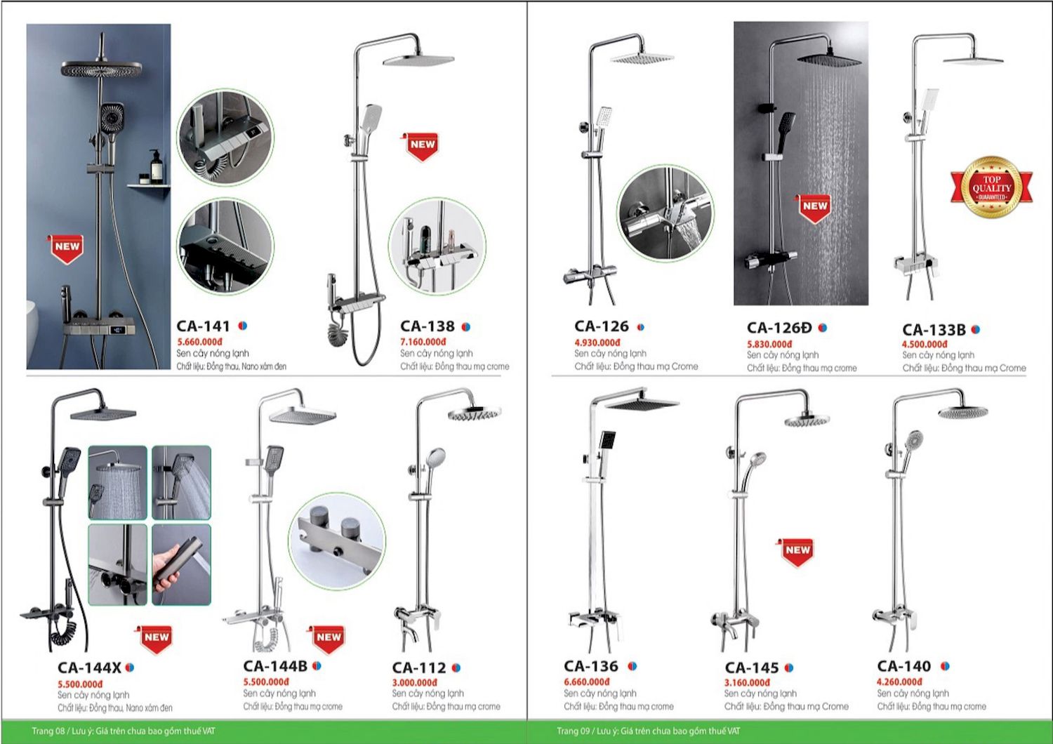 Catalogue và bảng giá Thiết bị vệ sinh VIRGO mới nhất /Page 5